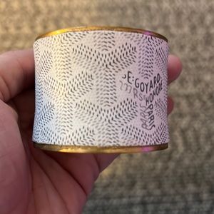 Goyard White and Gold Cuff- from an ACTUAL bag